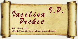 Vasilisa Prekić vizit kartica